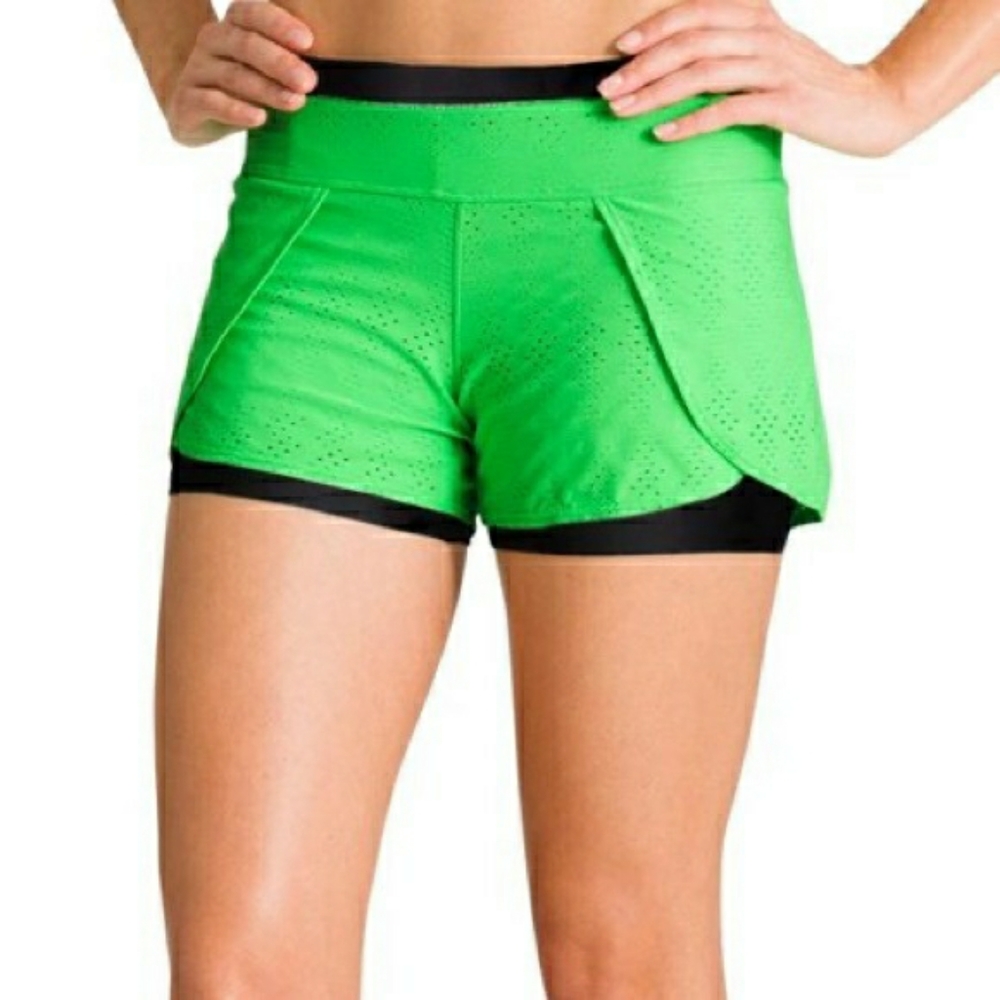 Athleta Prisma Miles 2 In 1 Perforated Shorts